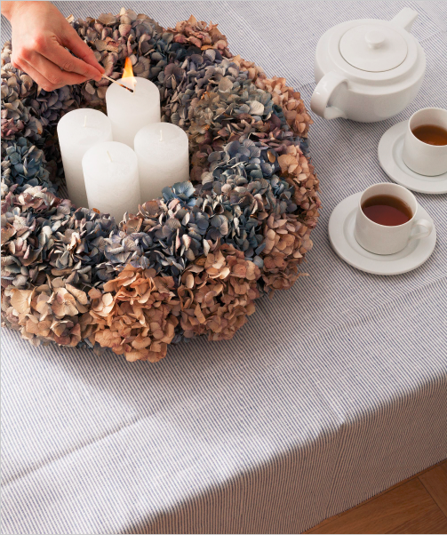 Dried Flower Advent Wreath