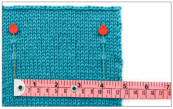 Using the specified needle size, knit a swatch