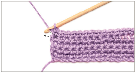 Work one double crochet