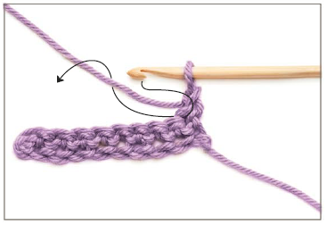 Work the first double crochet
