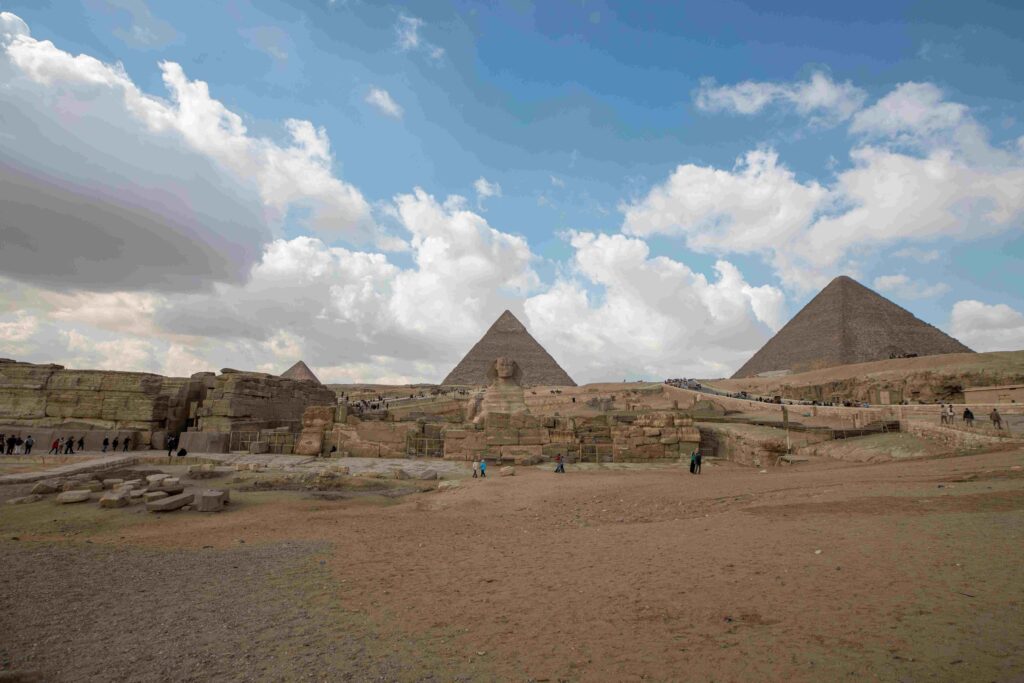 two egyptian pyramids