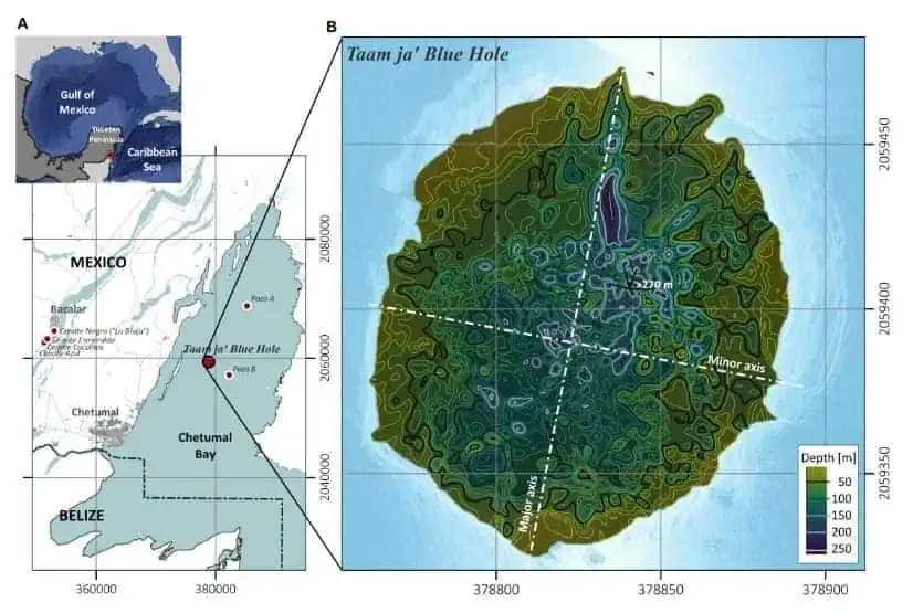 Taam Ja' Blue Hole Map