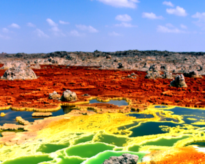 Lakes in Dallol Ethiopia