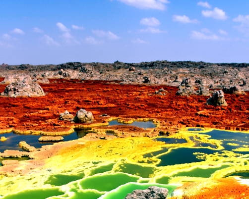 Lakes in Dallol Ethiopia