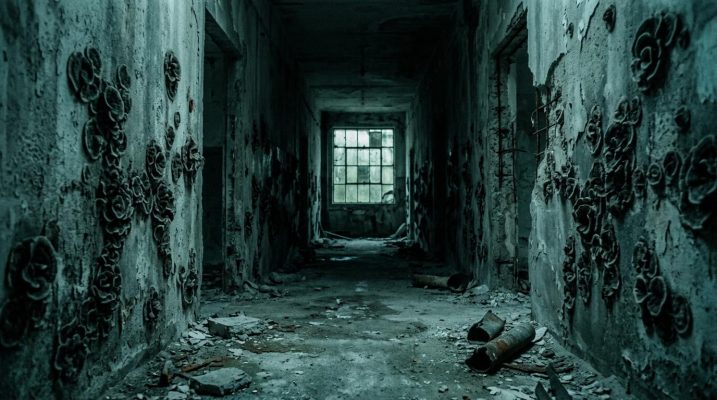 A decayed concrete corridor