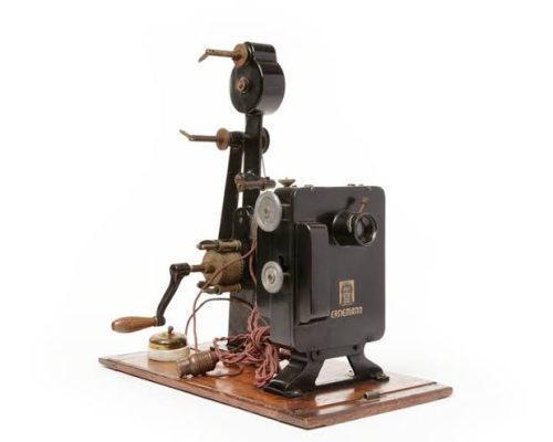 An early hand operated projector