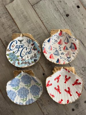 Decorated with colours Oyster Shells