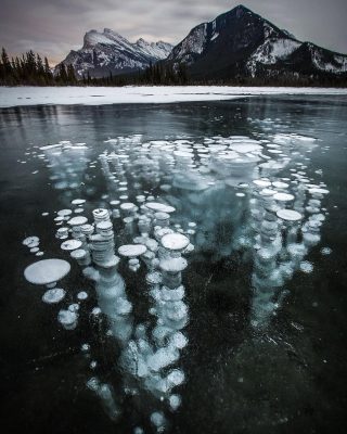 Frozen Methane Bubbles