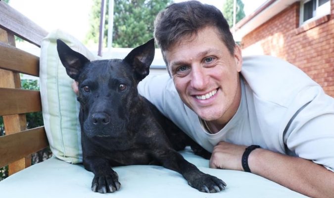 Paul Conyngham with his dog