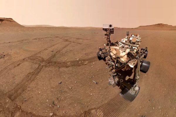 Perseverance Mars Rover Selfie with sample tubes