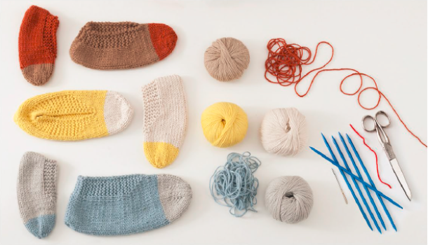 Things you will need for making Hand Knitted slipper