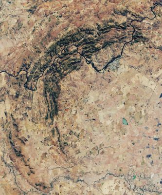 Vredefort Crater, South Africa, OLI satellite image, 27 June 2018