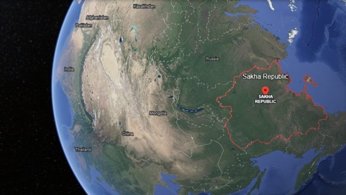 Yakutia, Sakha Republic, Russia Map