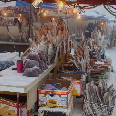 Frozen Fishes in Market of Yakutsk